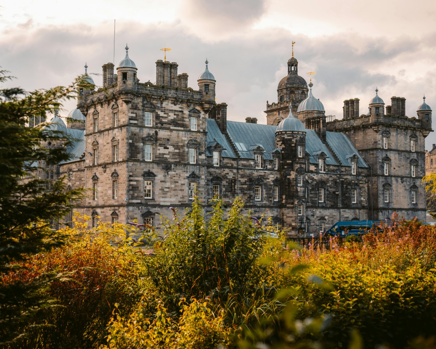 Edinburgh Castle perched on volcanic crag dominating the cityscape