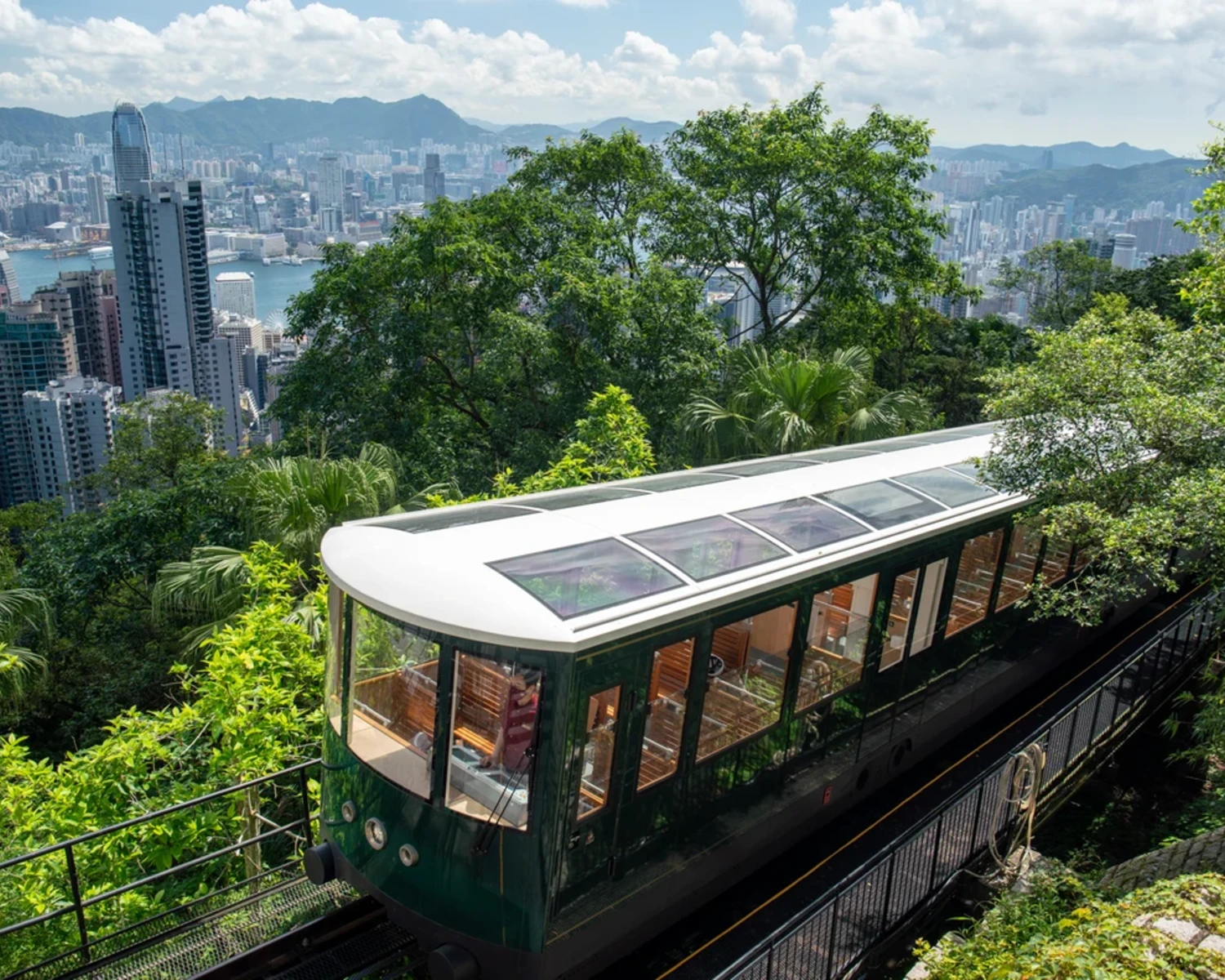 Victoria Peak panoramic skyline view at golden hour