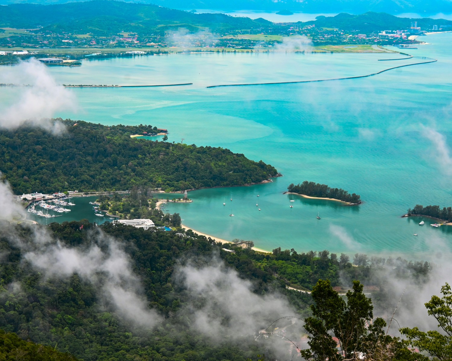 Langkawi Sky Bridge curved walkway above rainforest canopy