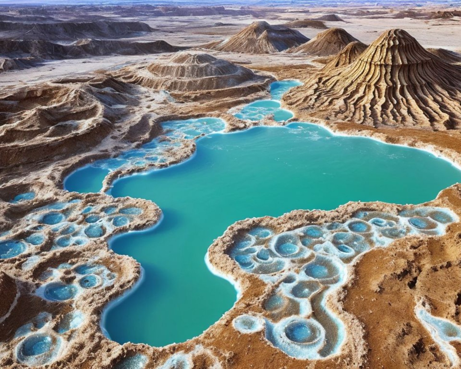 Dramatic natural formations and mud volcanoes