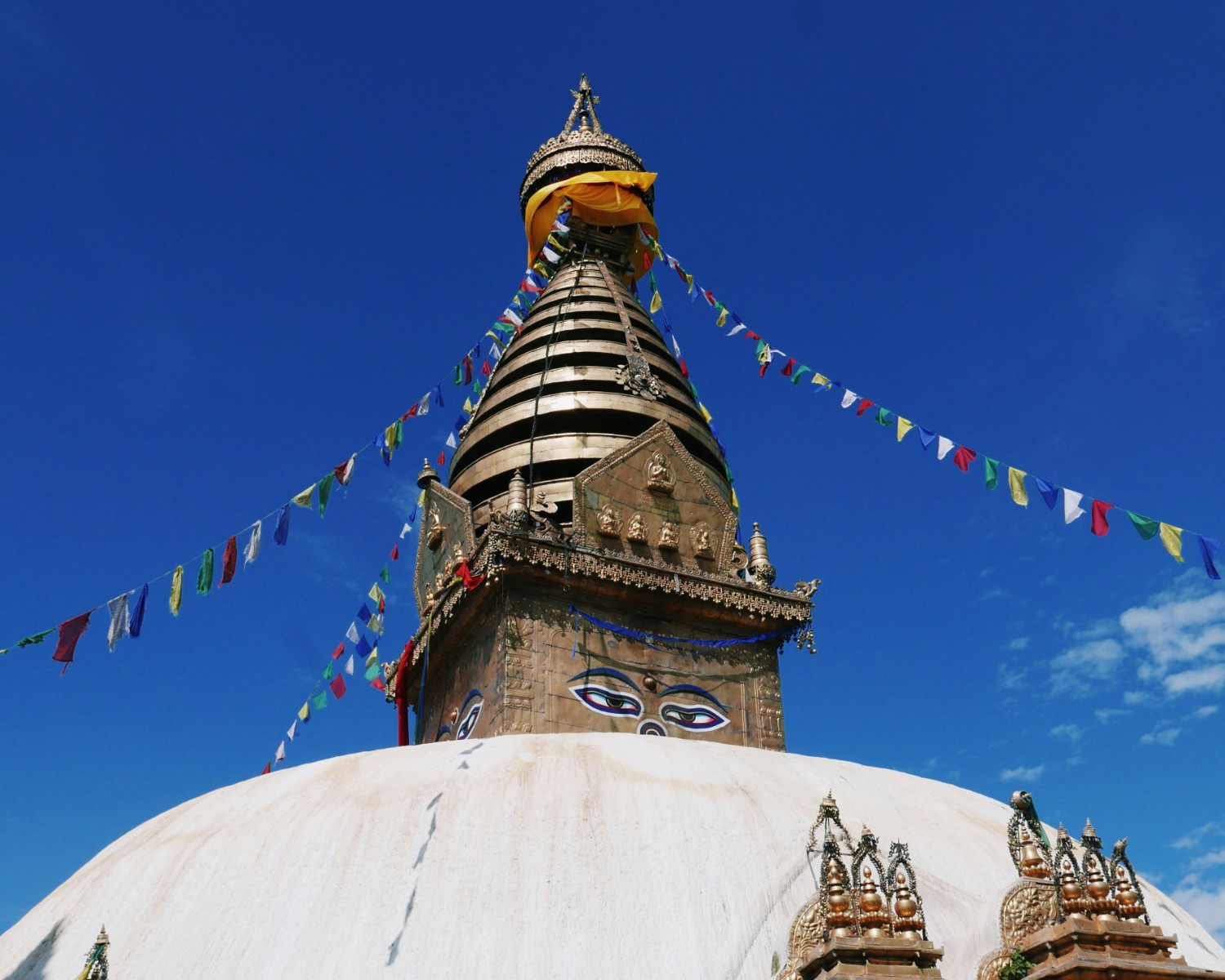 Swayambhunath (Monkey Temple) overlooking Kathmandu